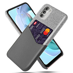 Coque en TPU + PU avec porte-carte gris pour votre Motorola Moto G51 5G