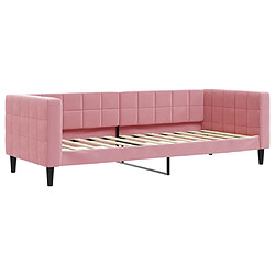 vidaXL Lit de repos sans matelas rose 80x200 cm velours