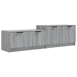 vidaXL Meuble TV Sonoma gris 158,5x36x45 cm Bois d'ingénierie