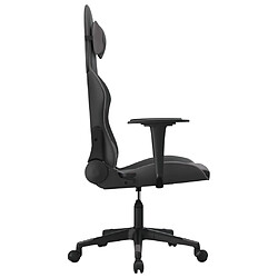 Avis vidaXL Chaise de jeu Noir et gris Similicuir