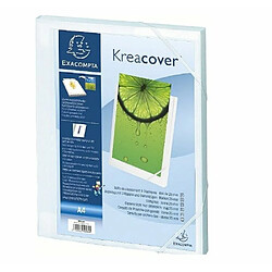 Exacompta Boîte de classement personnalisable Kreacover dos de 25mm A4 Polypro Blanc Lot de 17