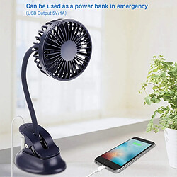 Acheter Universal Ventilateur de poussette portable à fragmentation, 3 réglages de vitesse, flexibilité de flexion USB, batterie rechargeable, poudre de table silencieuse pour la maison, |