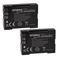 Vhbw EXTENSILO 2x Batteries compatible avec Olympus Camedia C-5060 wide Zoom, C-7070 appareil photo, reflex numérique (1600mAh, 7,4V, Li-ion)