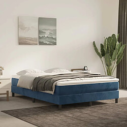 vidaXL Matelas de lit à ressorts ensachés Bleu foncé 140x190x20 cm