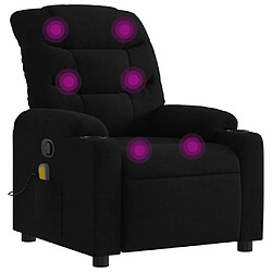 Maison Chic Fauteuil Relax pour salon, Fauteuil de massage inclinable Noir Tissu -GKD42425