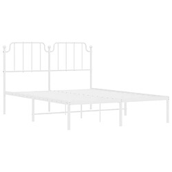 Acheter Maison Chic Cadre/structure de lit métal et tête de lit pour adulte - Lit Moderne Chambre blanc 140x190 cm -MN24690