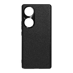 Avizar Coque pour Honor 70 Cuir Véritable Texture Grainé PC Rigide Ultra fine Noir