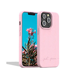 BIGBEN Coque iPhone 13 Pro Natura Baby Pink - Eco-conçue Just Green