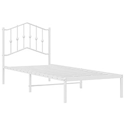 Acheter Maison Chic Lit adulte - Cadre de lit métal avec tête de lit,Structure du lit Contemporain pour chambre blanc 80x200 cm -MN34432