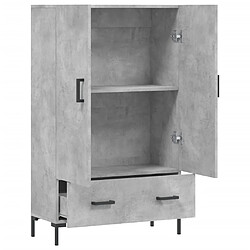 Acheter vidaXL Buffet haut gris béton 69,5x31x115 cm bois d'ingénierie