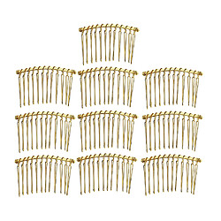 10pcs bricolage bricolage pinces à cheveux en métal avec peigne latéral 12 accessoires de cheveux blanc