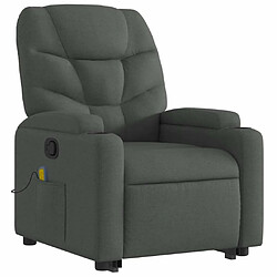 Avis Maison Chic Fauteuil Relax pour salon, Fauteuil de massage inclinable Gris foncé Tissu -GKD48410