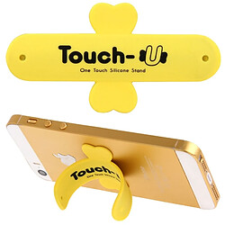 Wewoo Support Holder jaune pour iPhone, Galaxy, Huawei, Xiaomi, LG, HTC et autres smartphone 100 PCS Touch-u One Touch universel de silicone,