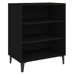 vidaXL Buffet noir 57x35x70 cm bois d’ingénierie