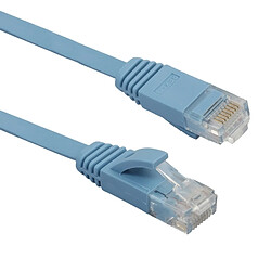 Avis Wewoo 8m CAT6 câble plat Ethernet bleu réseau LAN ultra-plat, cordon RJ45