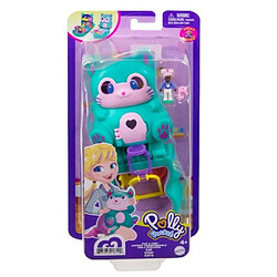 Polly Pocket - Coffret transformable Chat, avec mini-poupée, figurine de chat et surprises - Mini-Poupée - Des 4 ans pas cher