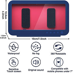 Universal Étui de protection du téléphone mobile - Imperméable - 360 Rotation - Porte-smartphone universel avec écran tactile - mural pour téléphone mobile jusqu'à 6,8 "-