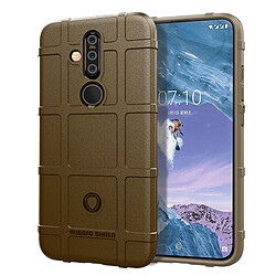 Wewoo Coque Souple Housse en silicone à couverture totale pour de protection antichoc Nokia X71 Marron