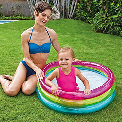 Intex Piscinette pataugeoire gonflable Rainbow - Diam. 86 x H. 25 cm