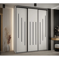 Abiks Meble Armoire DAVOS 8 À Portes Coulissantes 235,2/190/45 3 Portes