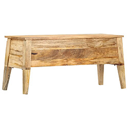 vidaXL Boîte de rangement 99x35x48 cm Bois de manguier solide