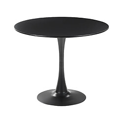 Beliani Table de repas BOCA Noir 90 cm 90 cm