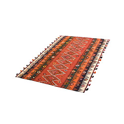 Vidal Tapis de laine 213x144 rouge Jajim