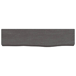 Maison Chic Étagère murale flottante,Etagère de rangement gris foncé 40x10x4 cm bois chêne massif traité -MN85972