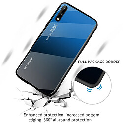 Avis Wewoo Coque Pour Huawei Enjoy 10 Gradient Color Glass Case Sky Blue