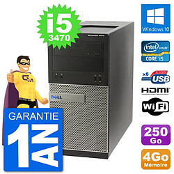 PC Dell 3010 MT i5-3470 RAM 4Go Disque Dur 250Go HDMI Windows 10 Wifi - Occasion