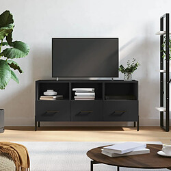 vidaXL Meuble TV noir 102x36x50 cm bois d'ingénierie