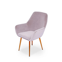 Meubler Design Fauteuil scandinave BAOBA velours - Velours Taupe