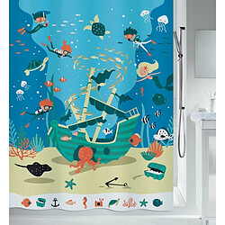 Spirella Rideau de douche Polyester PIRATES 180x200cm Multicolor