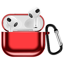 Coque en TPU antichoc avec porte-clés rouge pour votre Apple Airpods 3