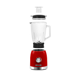 Avis Blender vintage - SCHNEIDER - SCBL15R - Bol en verre - Variateur de vitesse - 6 lames - 800W - Rouge