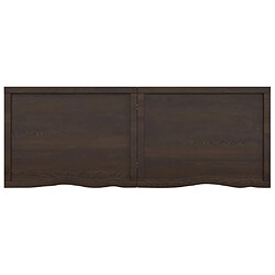 Avis Maison Chic Étagère murale flottante,Etagère de rangement marron foncé bois chêne massif traité -MN36035