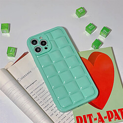 GUPBOO Étui pour iPhone12 Silicone de cas de téléphone portable de couleur unie carrée simple de personnalité