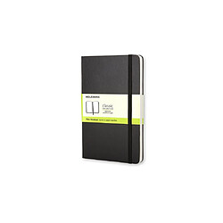 Moleskine carnet blanc Format de poche Couverture rigide noire 9 x 14 cm