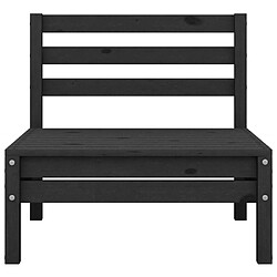 Avis Maison Chic Salon de jardin 8 pcs - Table et chaises d'extérieur - Mobilier/Meubles de jardin Moderne Noir Bois de pin massif -MN35392