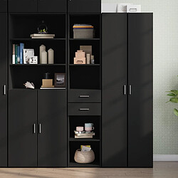 vidaXL Buffet haut noir 40x42,5x185 cm bois d'ingénierie