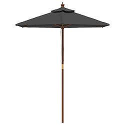 Avis Maison Chic Parasol Jardin | Parasol de jardin avec mat en bois anthracite 196x231 cm - GKD64892