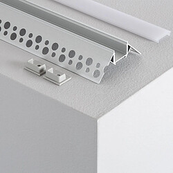 Avis Ledkia Profilé Aluminium Intégration pour Angle Extérieur pour Ruban LED jusqu'à 8mm 2 m