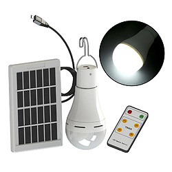 Lampe De Tente D'ampoule LED Alimentée Par Panneau Solaire Portatif Jardin Camping 7W pas cher