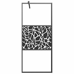 Avis Maison Chic Paroi de douche | Écran de douche | Cloison de douche 80x195 cm Verre ESG avec design de pierre Noir -GKD73118