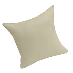 Housse De Coussin En Velours Doux Housse De Coussin De Couleur Unie Blanc Crème-45x45cm pas cher