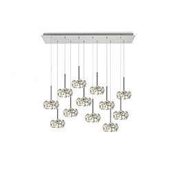 Luminaire Center Suspension 12 ampoules Chrome poli