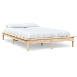 Maison Chic Lit adulte - Lit simple Cadre de lit,Structure du lit Contemporain 120x200 cm Bois de pin massif -MN60604