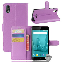 Htdmobiles Housse etui portefeuille pour Wiko Lenny 4 Plus + film ecran - MAUVE