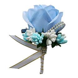 Stimulation Broche Fleur Rose Pin Mariage Corsage Pin Lac Bleu