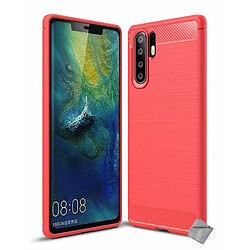 Avis Htdmobiles Coque silicone gel carbone pour Huawei P30 Pro + verre trempe - ROUGE